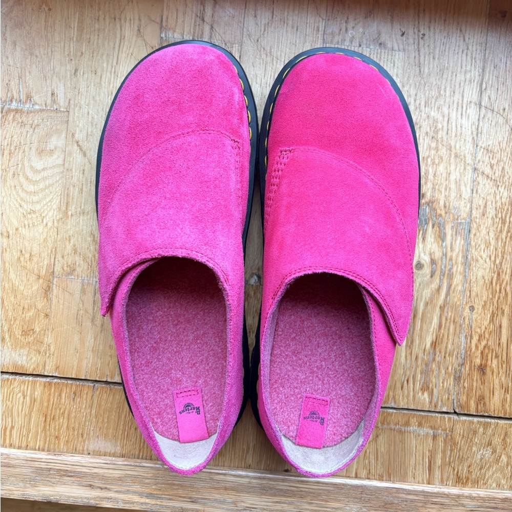 Dr. Martens Zebzag Anywair pink Suede Mules - Picture 3 of 6